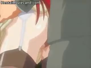 Flörtig rödhårig animen sötnos blir mycket liten rycka part4